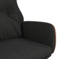 vidaXL Sillón de relax de tela y PVC negro vidaXL Sillón de relax de tela y PVC negro