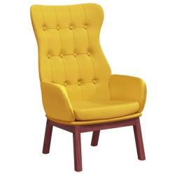 vidaXL Sillón de relax de tela amarillo mostaza