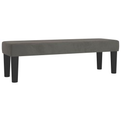vidaXL Banco de terciopelo gris oscuro 100x30x30 cm