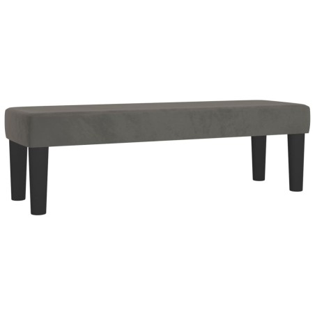 vidaXL Banco de terciopelo gris oscuro 100x30x30 cm