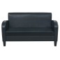 vidaXL Sofá 2 plazas cuero artificial negro vidaXL Sofá 2 plazas cuero artificial negro