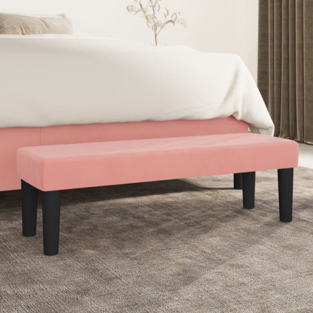 vidaXL Banco de terciopelo rosa 100x30x30 cm