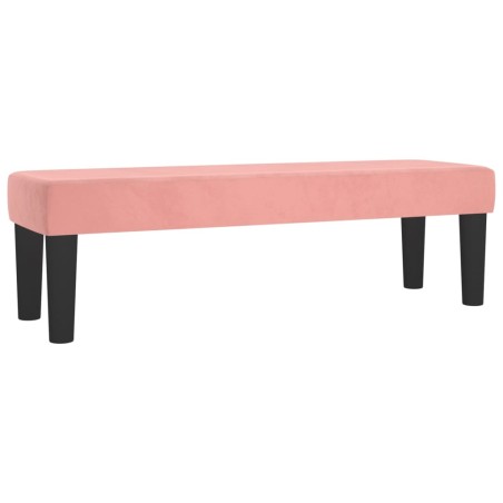 vidaXL Banco de terciopelo rosa 100x30x30 cm