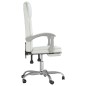 vidaXL Silla de oficina reclinable cuero sintético blanco vidaXL Silla de oficina reclinable cuero sintético blanco