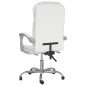 vidaXL Silla de oficina reclinable cuero sintético blanco vidaXL Silla de oficina reclinable cuero sintético blanco