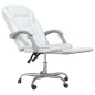 vidaXL Silla de oficina reclinable cuero sintético blanco vidaXL Silla de oficina reclinable cuero sintético blanco