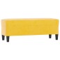 vidaXL Banco de terciopelo amarillo 100x35x41 cm vidaXL Banco de terciopelo amarillo 100x35x41 cm