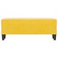 vidaXL Banco de terciopelo amarillo 100x35x41 cm vidaXL Banco de terciopelo amarillo 100x35x41 cm