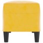 vidaXL Banco de terciopelo amarillo 100x35x41 cm vidaXL Banco de terciopelo amarillo 100x35x41 cm