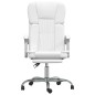 vidaXL Silla de oficina reclinable cuero sintético blanco vidaXL Silla de oficina reclinable cuero sintético blanco