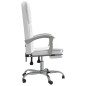 vidaXL Silla de oficina reclinable cuero sintético blanco vidaXL Silla de oficina reclinable cuero sintético blanco