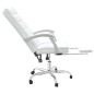 vidaXL Silla de oficina reclinable cuero sintético blanco vidaXL Silla de oficina reclinable cuero sintético blanco