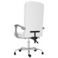 vidaXL Silla de oficina reclinable masaje cuero sintético blanco vidaXL Silla de oficina reclinable masaje cuero sintético blanco
