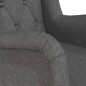vidaXL Sillón con patas mecedoras madera de caucho tela gris oscuro vidaXL Sillón con patas mecedoras madera de caucho tela gris oscuro