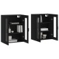 vidaXL Armarios de pared 2 uds madera de ingeniería negro vidaXL Armarios de pared 2 uds madera de ingeniería negro