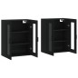 vidaXL Armarios de pared 2 uds madera de ingeniería negro vidaXL Armarios de pared 2 uds madera de ingeniería negro