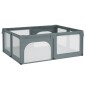 vidaXL Parque para bebés con 2 puertas tela Oxford gris claro vidaXL Parque para bebés con 2 puertas tela Oxford gris claro