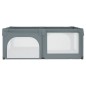 vidaXL Parque para bebés con 2 puertas tela Oxford gris claro vidaXL Parque para bebés con 2 puertas tela Oxford gris claro
