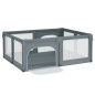 vidaXL Parque para bebés con 2 puertas tela Oxford gris claro vidaXL Parque para bebés con 2 puertas tela Oxford gris claro