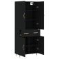 vidaXL Aparador alto madera contrachapada negro 69,5x34x180 cm vidaXL Aparador alto madera contrachapada negro 69,5x34x180 cm
