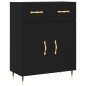 vidaXL Aparador alto madera contrachapada negro 69,5x34x180 cm vidaXL Aparador alto madera contrachapada negro 69,5x34x180 cm
