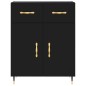 vidaXL Aparador alto madera contrachapada negro 69,5x34x180 cm vidaXL Aparador alto madera contrachapada negro 69,5x34x180 cm