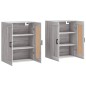 vidaXL Armarios de pared 2 uds madera de ingeniería gris Sonoma vidaXL Armarios de pared 2 uds madera de ingeniería gris Sonoma