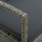 vidaXL Sofá de jardín de 3 plazas con cojín ratán sintético gris vidaXL Sofá de jardín de 3 plazas con cojín ratán sintético gris