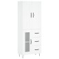 vidaXL Aparador alto madera contrachapada blanco 69,5x34x180 cm vidaXL Aparador alto madera contrachapada blanco 69,5x34x180 cm