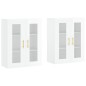 vidaXL Armarios de pared 2 uds madera de ingeniería blanco brillante vidaXL Armarios de pared 2 uds madera de ingeniería blanco brillante