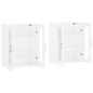 vidaXL Armarios de pared 2 uds madera de ingeniería blanco brillante vidaXL Armarios de pared 2 uds madera de ingeniería blanco brillante