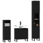 vidaXL Set de muebles de baño 3 piezas madera contrachapada negro vidaXL Set de muebles de baño 3 piezas madera contrachapada negro