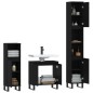 vidaXL Set de muebles de baño 3 piezas madera contrachapada negro vidaXL Set de muebles de baño 3 piezas madera contrachapada negro