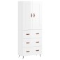 vidaXL Aparador alto madera contrachapada blanco brillo 69,5x34x180 cm vidaXL Aparador alto madera contrachapada blanco brillo 69,5x34x180 cm