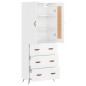 vidaXL Aparador alto madera contrachapada blanco brillo 69,5x34x180 cm vidaXL Aparador alto madera contrachapada blanco brillo 69,5x34x180 cm