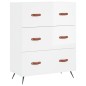 vidaXL Aparador alto madera contrachapada blanco brillo 69,5x34x180 cm vidaXL Aparador alto madera contrachapada blanco brillo 69,5x34x180 cm