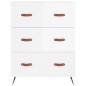 vidaXL Aparador alto madera contrachapada blanco brillo 69,5x34x180 cm vidaXL Aparador alto madera contrachapada blanco brillo 69,5x34x180 cm