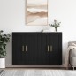 vidaXL Armarios de pared 2 uds madera de ingeniería negro vidaXL Armarios de pared 2 uds madera de ingeniería negro