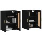 vidaXL Armarios de pared 2 uds madera de ingeniería negro vidaXL Armarios de pared 2 uds madera de ingeniería negro