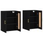 vidaXL Armarios de pared 2 uds madera de ingeniería negro vidaXL Armarios de pared 2 uds madera de ingeniería negro