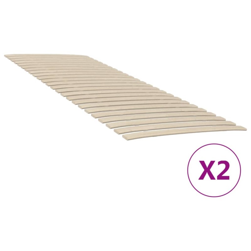 vidaXL Somieres de láminas con 48 lamas 2 unidades 80x200 cm vidaXL Somieres de láminas con 48 lamas 2 unidades 80x200 cm