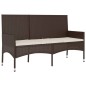vidaXL Set muebles de jardín 4 piezas y cojines ratán sintético marrón vidaXL Set muebles de jardín 4 piezas y cojines ratán sintético marrón