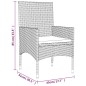 vidaXL Set muebles de jardín 4 piezas y cojines ratán sintético marrón vidaXL Set muebles de jardín 4 piezas y cojines ratán sintético marrón