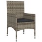 vidaXL Set de muebles de jardín 4 pzas y cojines ratán sintético gris vidaXL Set de muebles de jardín 4 pzas y cojines ratán sintético gris