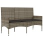 vidaXL Set de muebles de jardín 4 pzas y cojines ratán sintético gris vidaXL Set de muebles de jardín 4 pzas y cojines ratán sintético gris