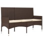 vidaXL Set muebles de jardín 4 piezas y cojines ratán sintético marrón vidaXL Set muebles de jardín 4 piezas y cojines ratán sintético marrón