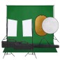 vidaXL Kit de estudio fotográfico con set de luces, fondo y reflector vidaXL Kit de estudio fotográfico con set de luces, fondo y reflector