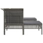 vidaXL Set de muebles de jardín 5 pzas y cojines ratán sintético gris vidaXL Set de muebles de jardín 5 pzas y cojines ratán sintético gris