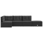 vidaXL Set de muebles de jardín 5 pzas y cojines ratán sintético negro vidaXL Set de muebles de jardín 5 pzas y cojines ratán sintético negro