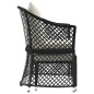 vidaXL Set de muebles de jardín 2 pzas y cojines ratán sintético negro vidaXL Set de muebles de jardín 2 pzas y cojines ratán sintético negro